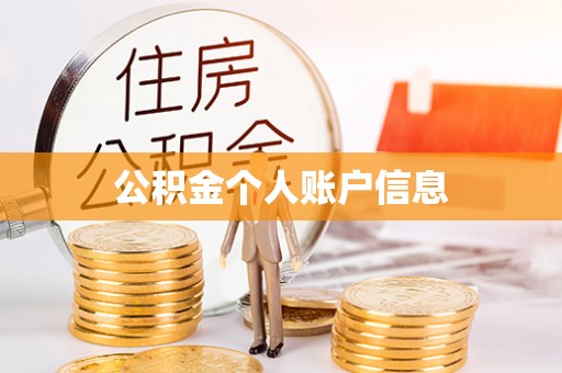 丛台公积金个人账户信息