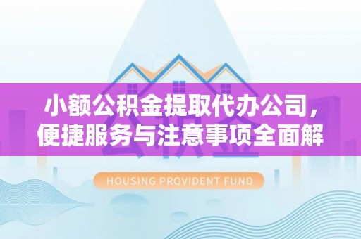 丛台小额公积金提取代办公司，便捷服务与注意事项全面解析