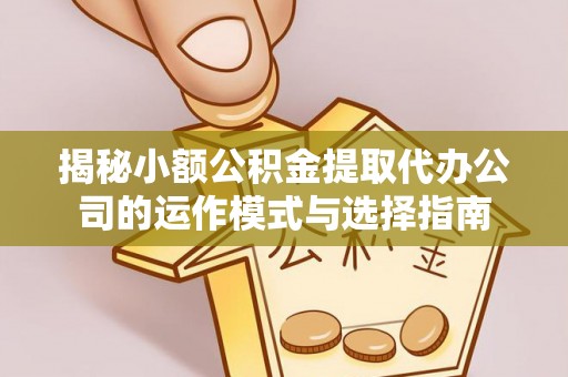 丛台揭秘小额公积金提取代办公司的运作模式与选择指南