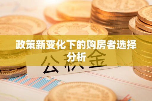 丛台政策新变化下的购房者选择分析