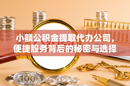 丛台小额公积金提取代办公司，便捷服务背后的秘密与选择指南