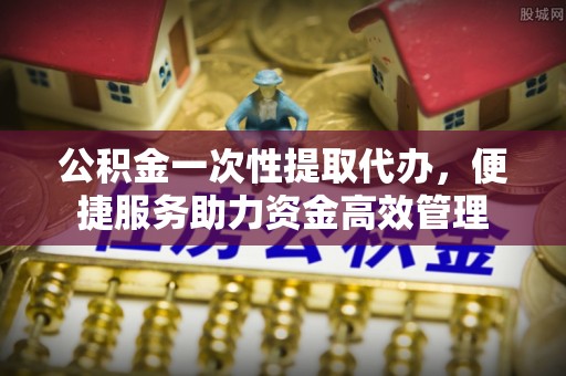 丛台公积金一次性提取代办，便捷服务助力资金高效管理