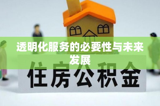 丛台透明化服务的必要性与未来发展