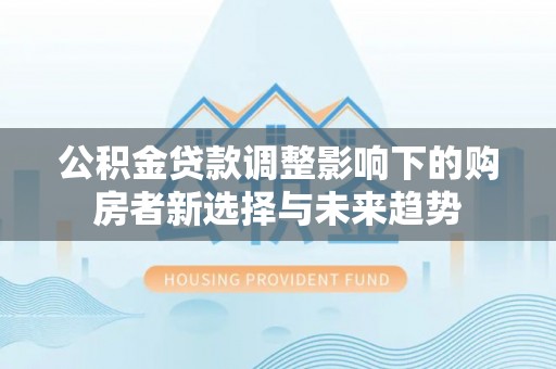 丛台公积金贷款调整影响下的购房者新选择与未来趋势